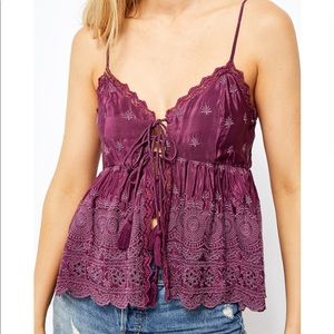 Free People Jenna Embroidered Cami